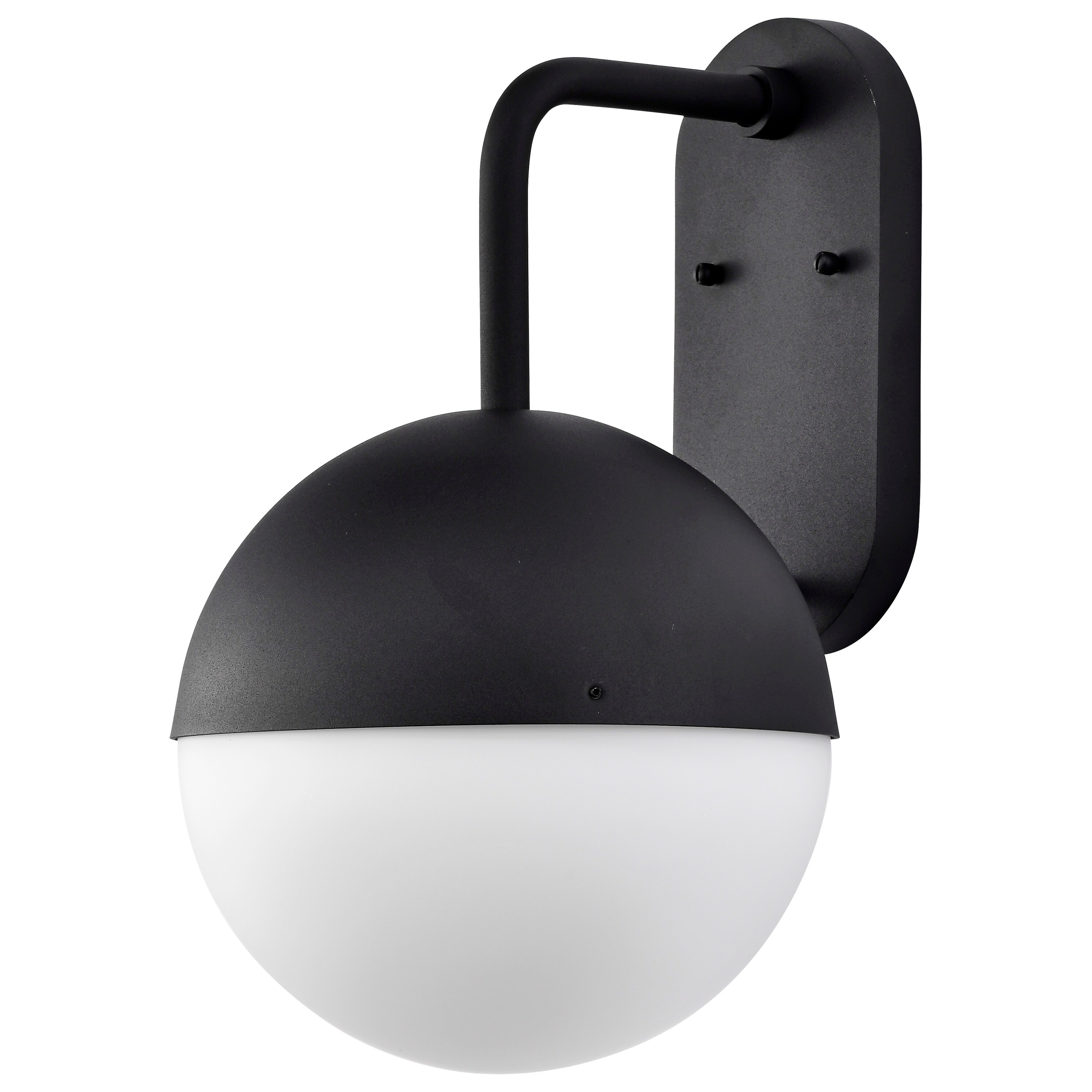 Atmosphere 10W LED Large Wall Lantern Matte Black with White Opal Glass - Mycitystee