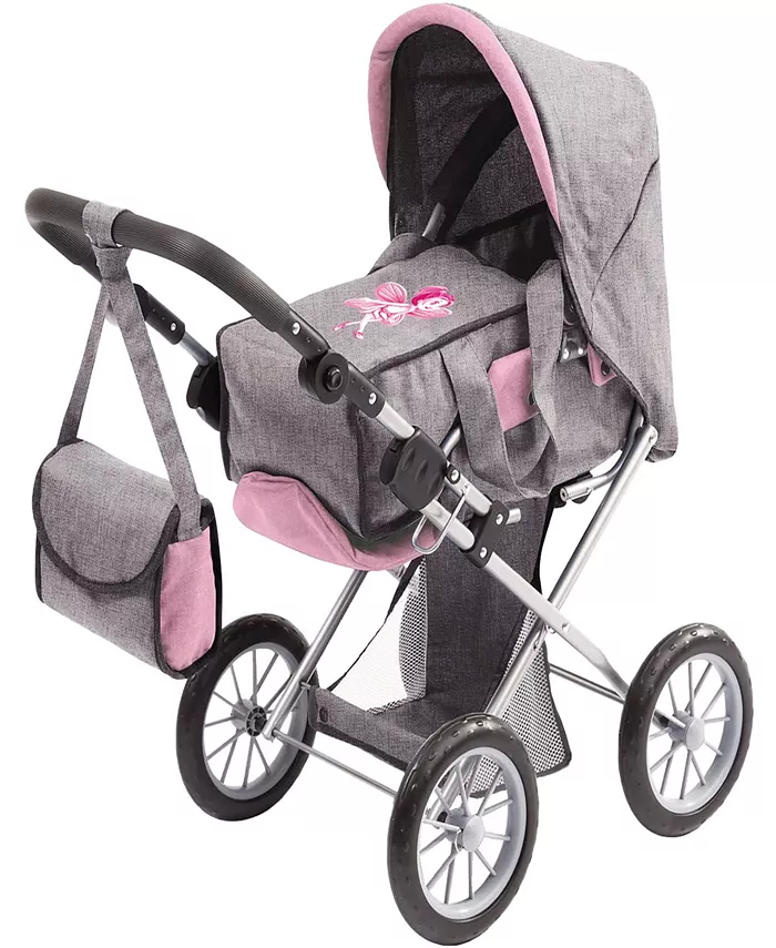 DIMIAN Bambolina Orlando Modern Doll Pram with Handbag Kids Pretend Play - Mycitystee