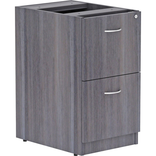 Lorell Weathered Charcoal Laminate Desking Pedestal - 2-Drawer (69559) - Mycitystee