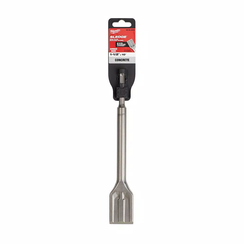 Milwaukee 1-1/2 in. x 10 in. SDS-Plus SLEDGE Steel Scaling Chisel and#8211; XDC Depot - Mycitystee