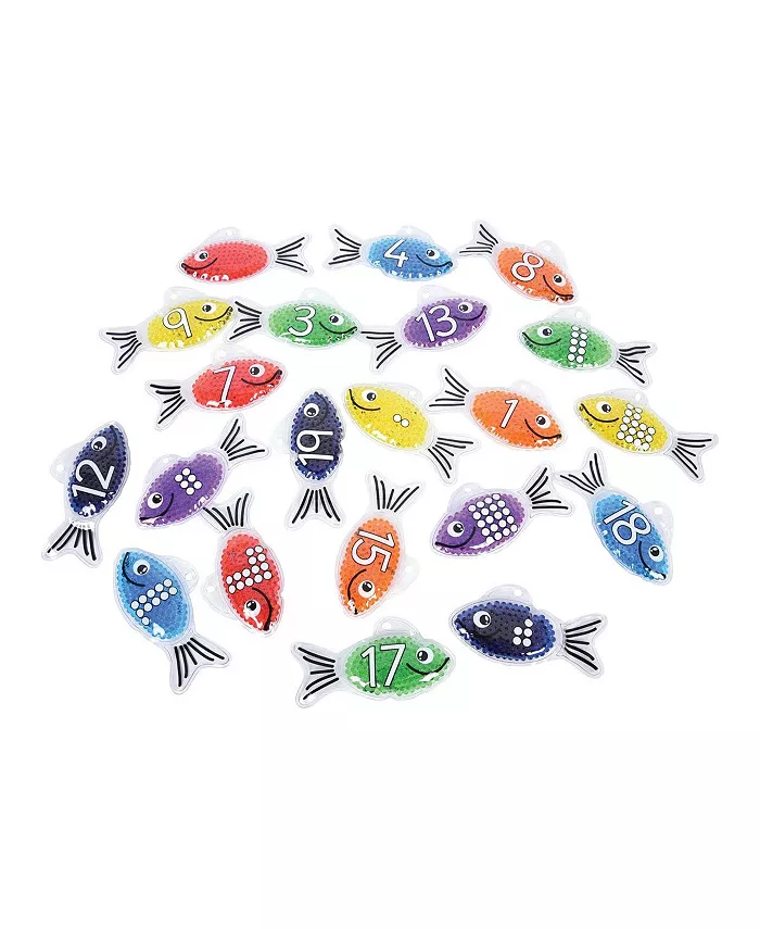 Learning Advantage Rainbow Gel Number Fish  - Tactile with Numbers and Corresponding Dots - Mycitystee