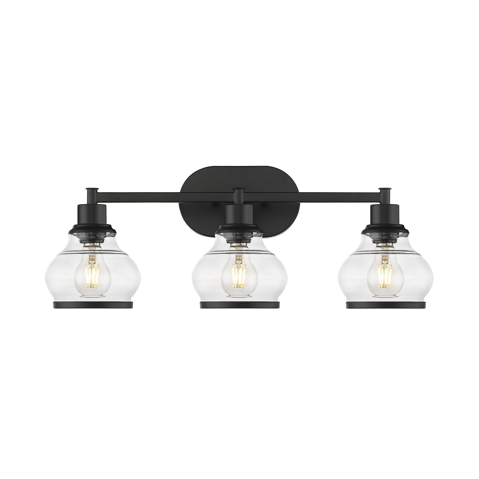 OVE Decors Theodore VIII 3-Light LED Bathroom Vanity in Black - 9.63 in. H - Mycitystee
