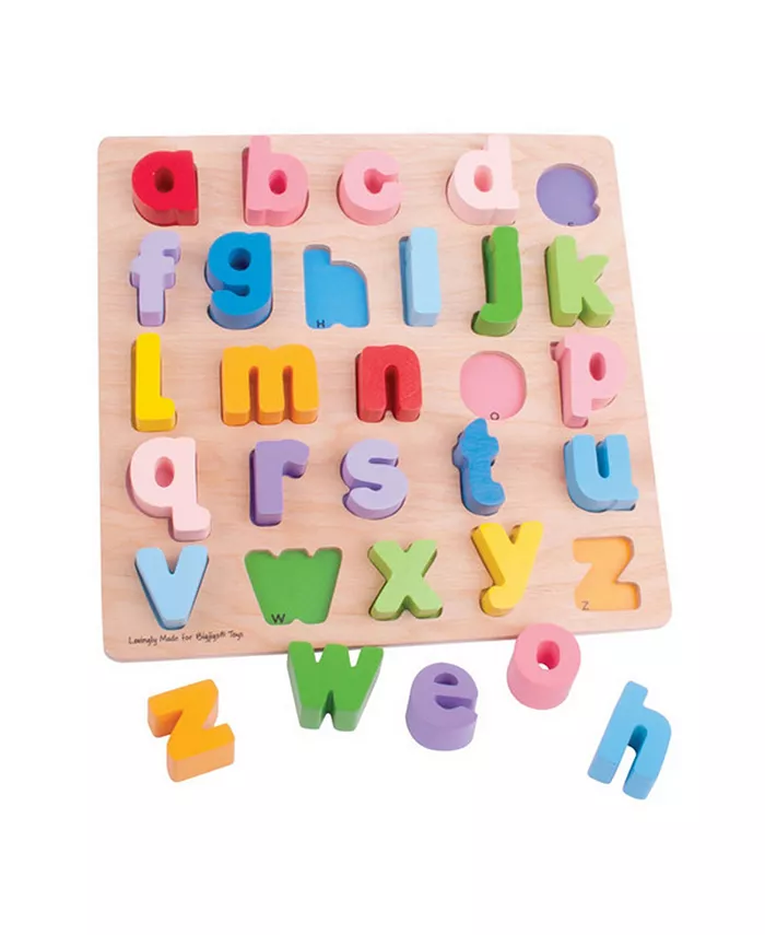 Bigjigs Toys Chunky Alphabet Lowercase Puzzle， 26 Pieces - Mycitystee