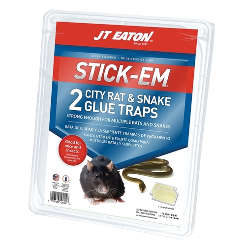 JT Eaton 100N-6 STICK-EM Glue Trap， 10-1/2 in W， 12-1/2 in H - pack of 2 - Mycitystee