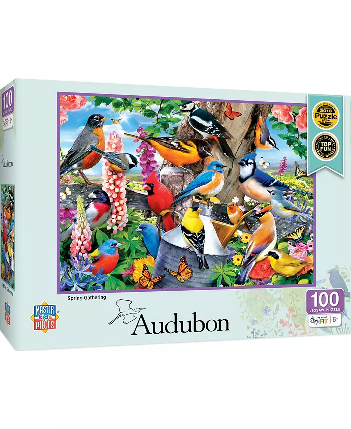 MasterPieces Puzzles Audubon - Spring Gathering 100 Piece Kids Jigsaw Puzzle - Mycitystee