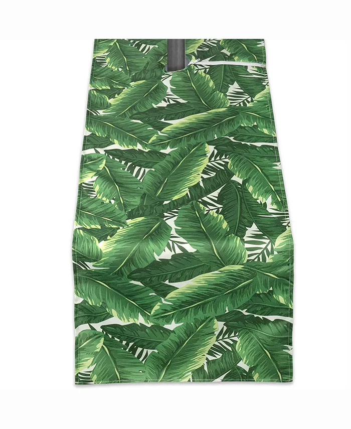Design Imports Banana Leaf Outdoor Table Runner with Zipper 14