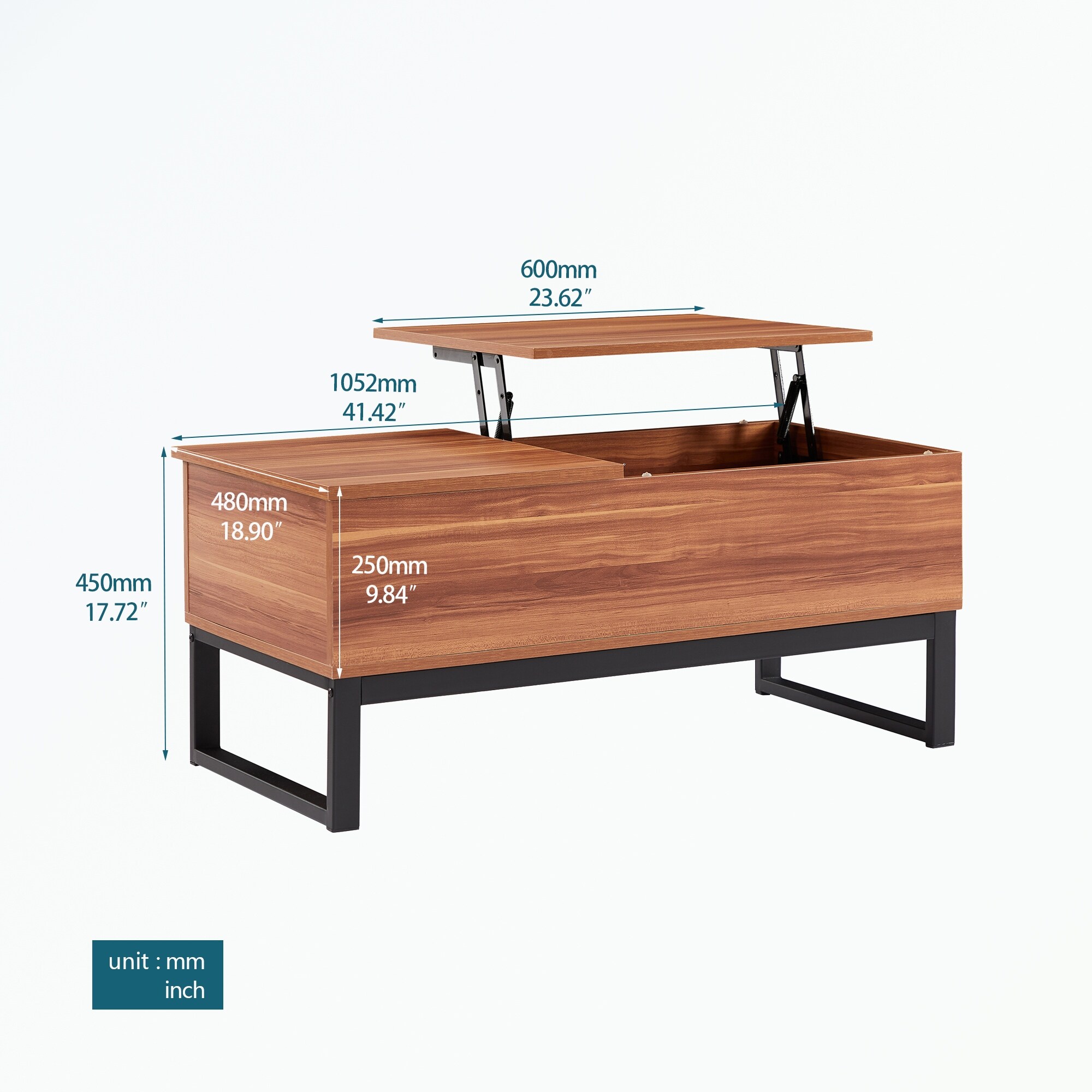 Coffee table with Liftable and lowerable table top - Mycitystee
