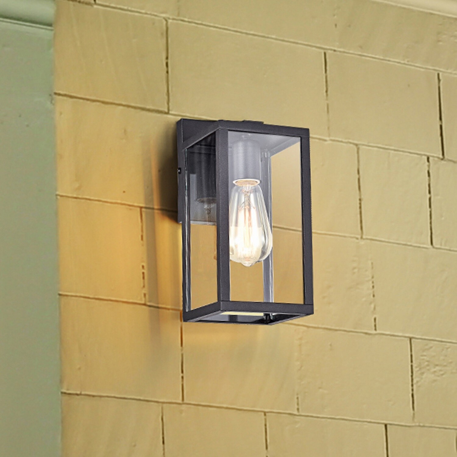 Transitional Square one light Outdoor Wall Mount Sconce - 11*5*6.25 Shopping - The Best Deals on Outdoor Wall Lanterns | 38833570 - Mycitystee