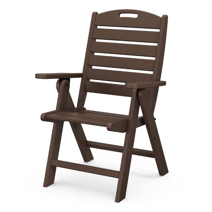 POLYWOOD Nautical Highback Chair in Mahogany - Mycitystee