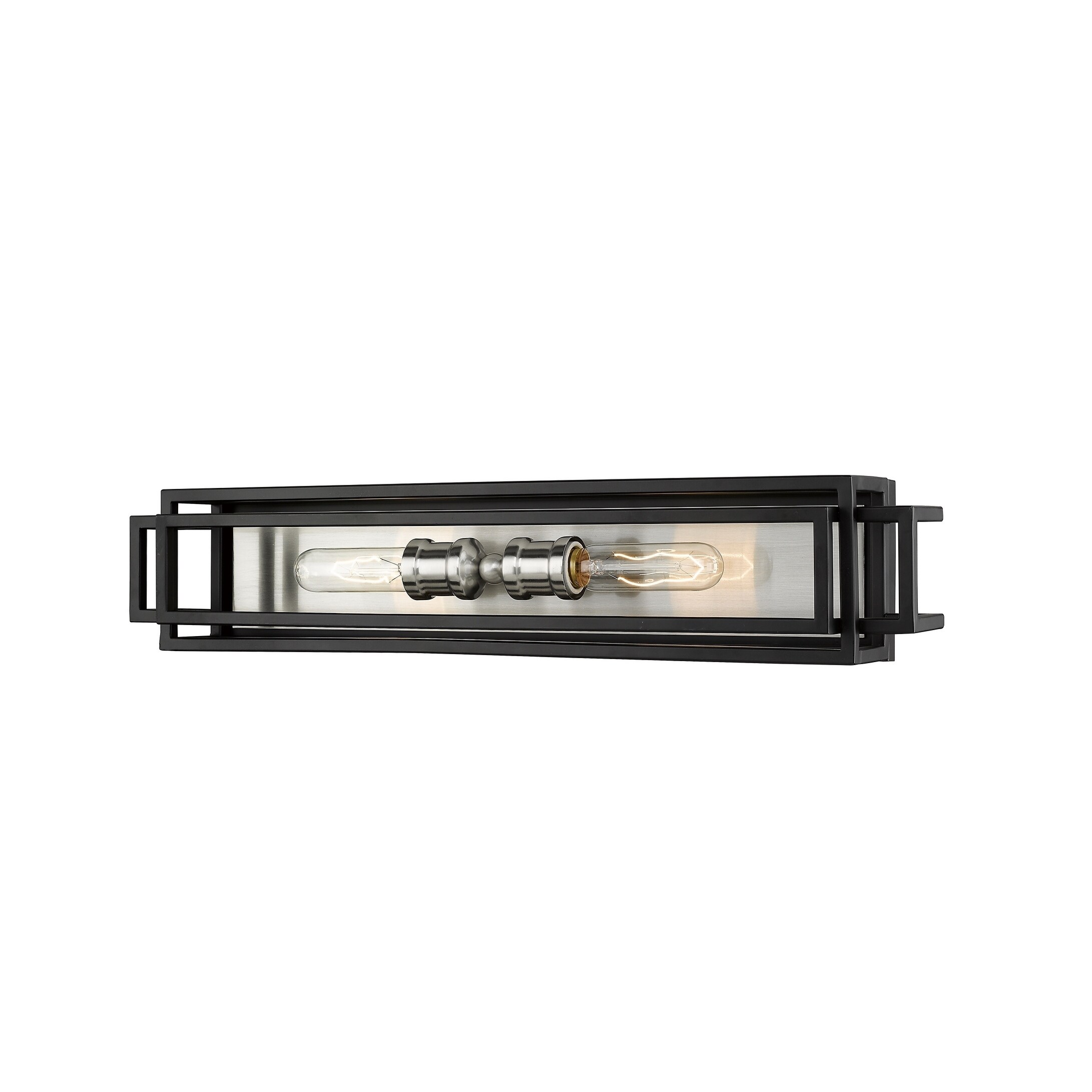 Titania 2 Light Vanity - Black + Brushed Nickel - Mycitystee