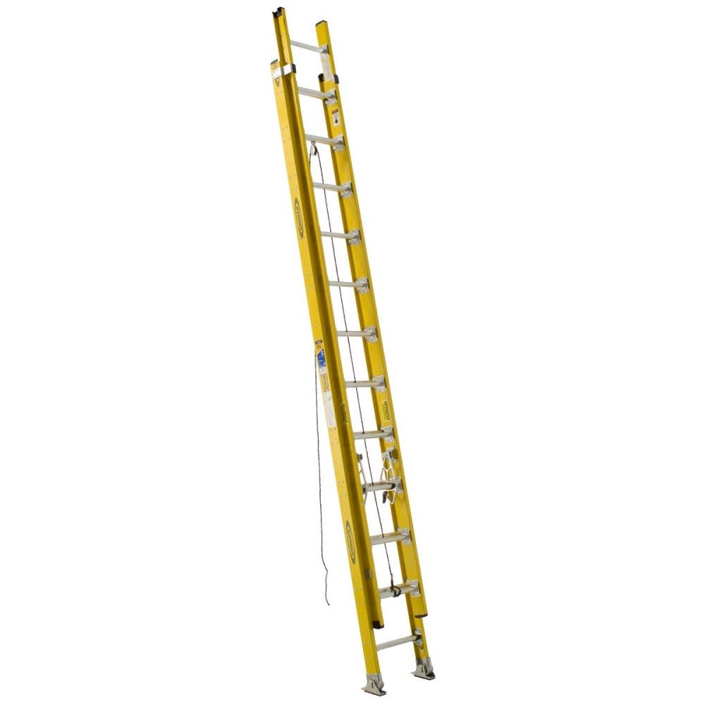 24 Ft. Type IAA Fiberglass Round Rung Extension Ladder - Mycitystee