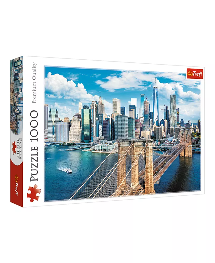 Trefl Red 1000 Piece Puzzle- Brooklyn Bridge， New York， USA - Mycitystee