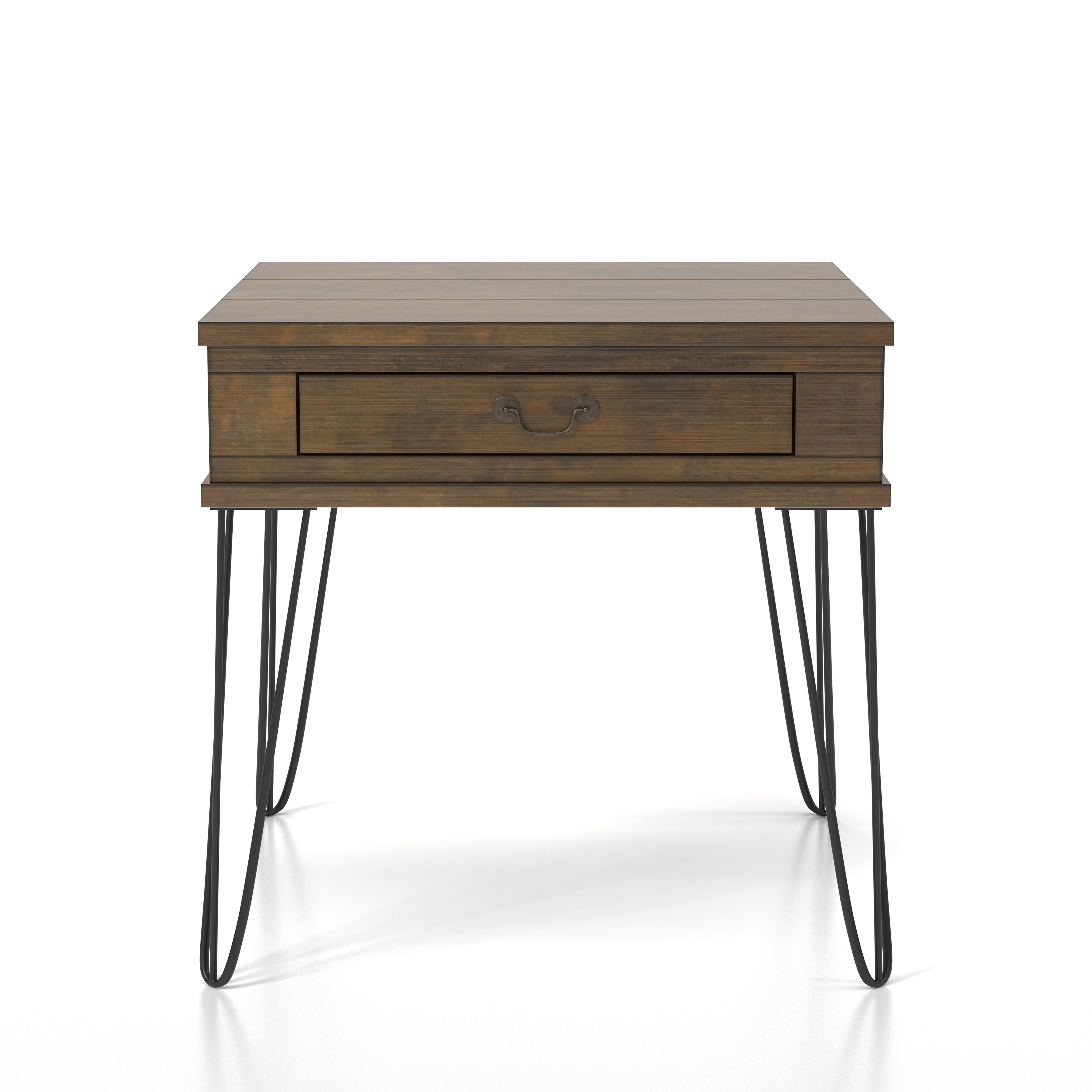 Furniture of America Perrin Urban Oak 22-inch 1-drawer Side Table - Mycitystee