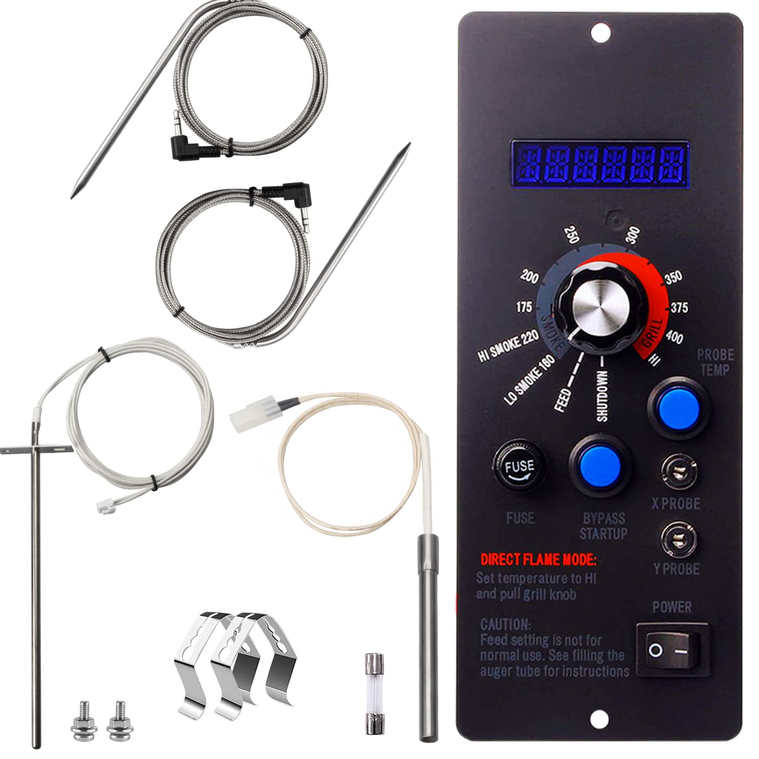 Digital Controller Thermostat Kit for Camp Chef Wood Pellet Grills With Hot Rod Igniter, Meat Probe and RTD Temp Sensor - Mycitystee