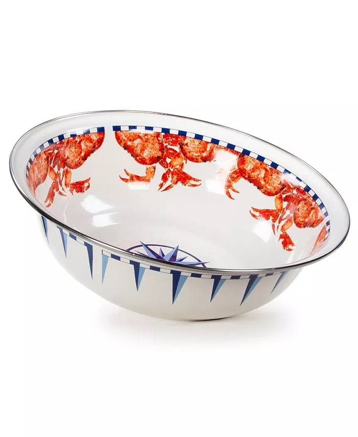 Golden Rabbit Crab House Enamelware Collection Enamelware Collection 4 Quart Serving Bowl Crab Shack - Mycitystee