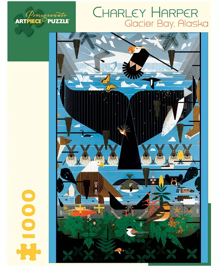 Pomegranate Communications， Inc. Charley Harper - Glacier Bay， Alaska Puzzle- 1000 Pieces - Mycitystee