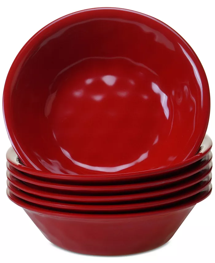 Certified International 6-Pc. Red Melamine All-Purpose Bowl Set - Mycitystee