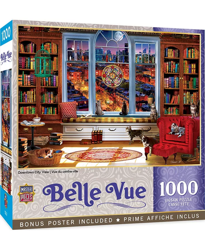 MasterPieces Puzzles MasterPieces 1000 Piece Jigsaw Puzzle - Downtown City View - Mycitystee