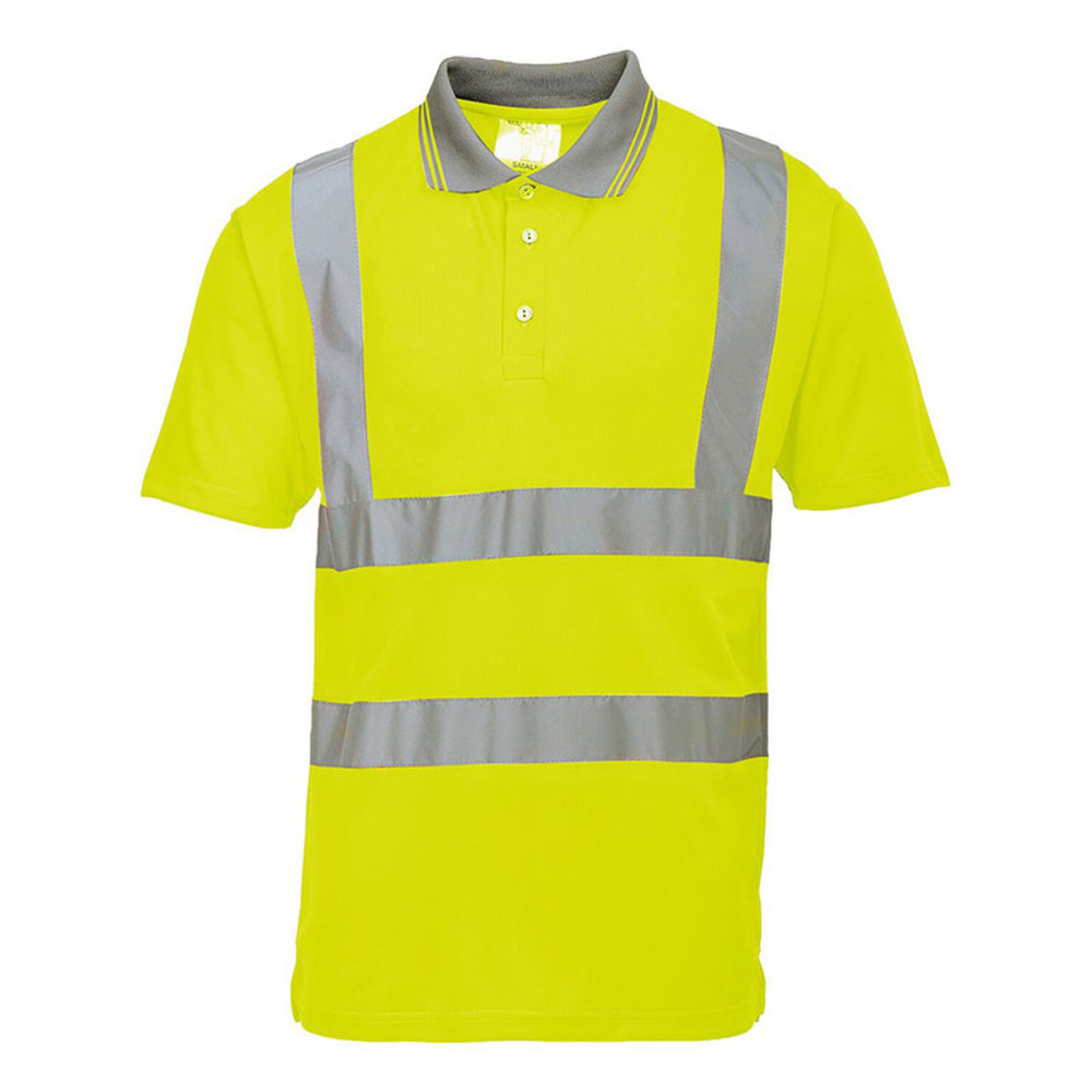 Yellow Hi-Vis Short Sleeve Polo Shirt - XXXL - Mycitystee
