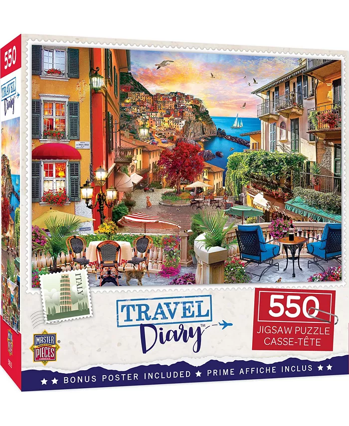 MasterPieces Puzzles Travel Diary - Italian Afternoon 550 Piece Adult Jigsaw Puzzle - Mycitystee