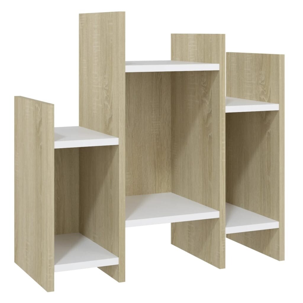 vidaXL Side Cabinet Sonoma Oak and White 23.6