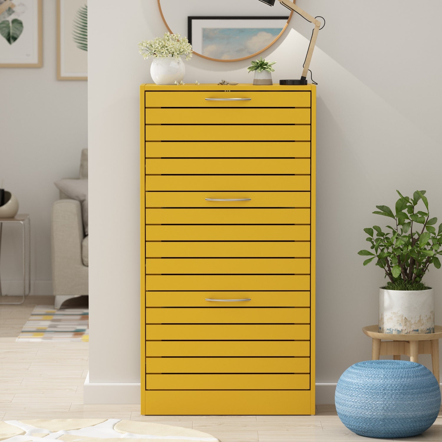 Shoe Cabinet with Flip Drawer for Entryway Rack Storage Organizer - - 36307258 - Mycitystee
