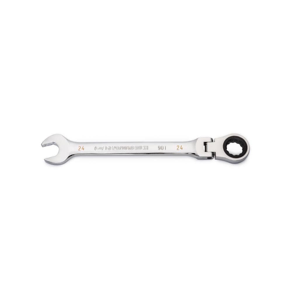 GEARWRENCH 24mm 90T 12 Point Flex Head Ratcheting Combination Wrench 86724 from GEARWRENCH - Mycitystee