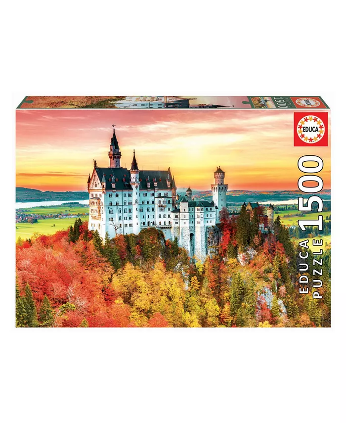 Educa Autumn in Neuschwanstein Puzzle， 1500 Piece - Mycitystee