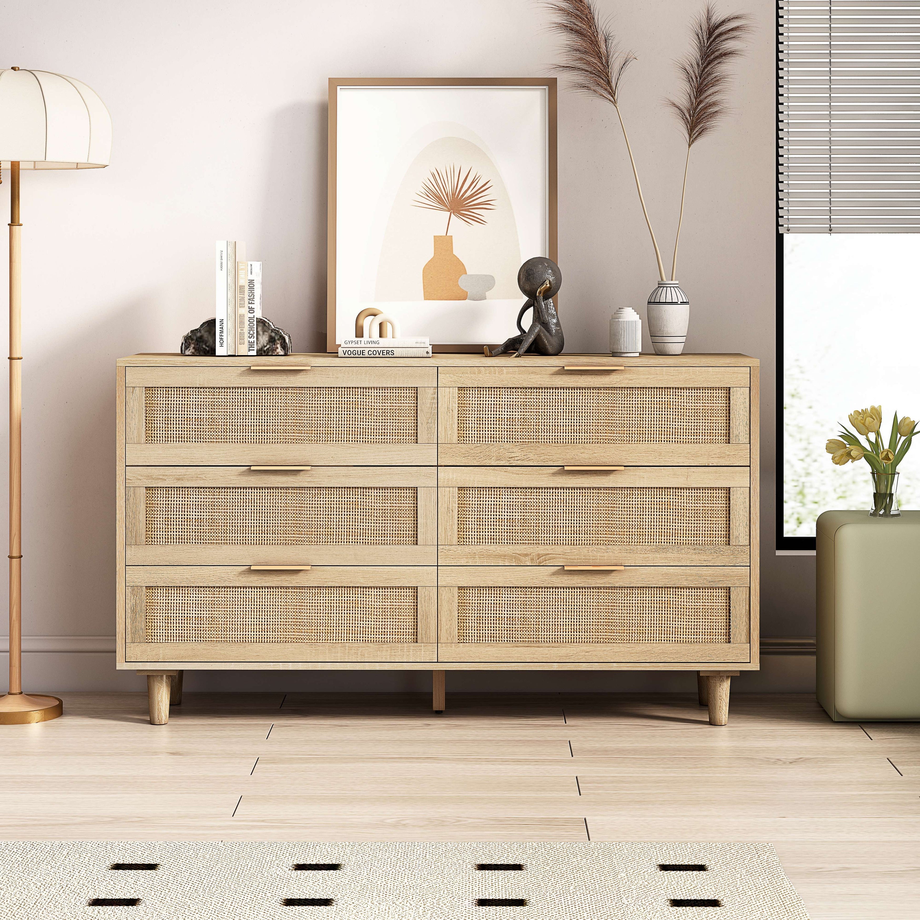 51'' Width 6-Drawers Rattan Storage Cabinet - - 37848154 - Mycitystee
