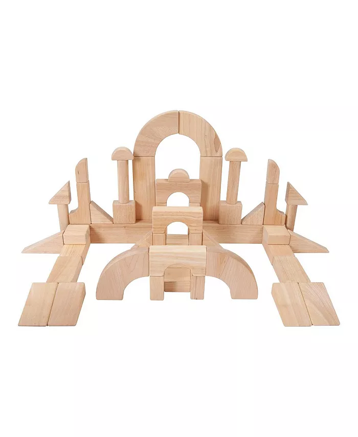 Kaplan Early Learning Durable Wooden Unit Blocks for Building and Block Play - Set I - Mycitystee
