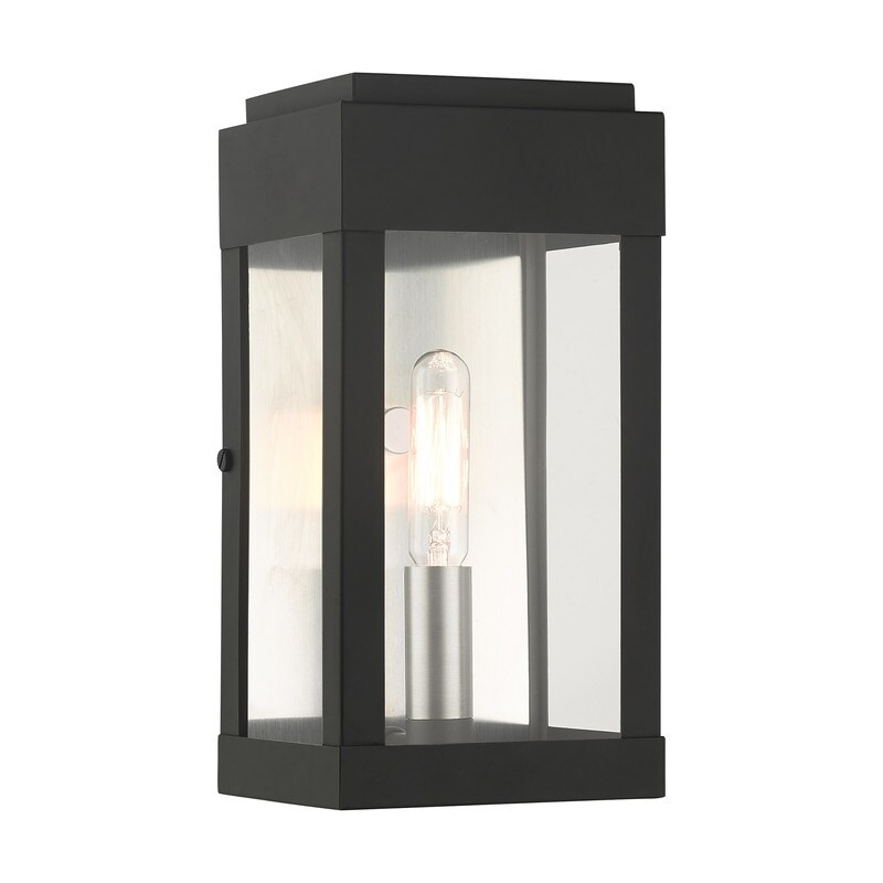 1 Lt Black Outdoor ADA Wall Lantern - Outdoor black - Outdoor black - Mycitystee