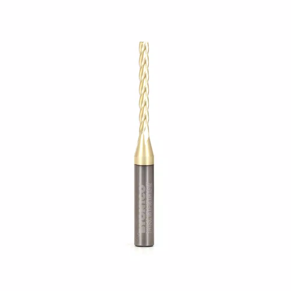 Yonico 4 Flute Upcut Spiral ZRN Coated 1/8 in. Dia Solid Carbide CNC Router Bit and#8211; XDC Depot - Mycitystee