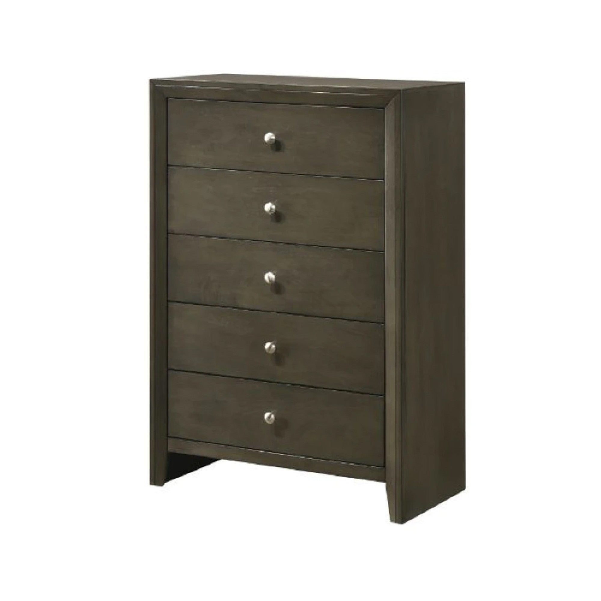 Chest with 9 Drawers and Panel Base Support， Gray - - 35574520 - Mycitystee
