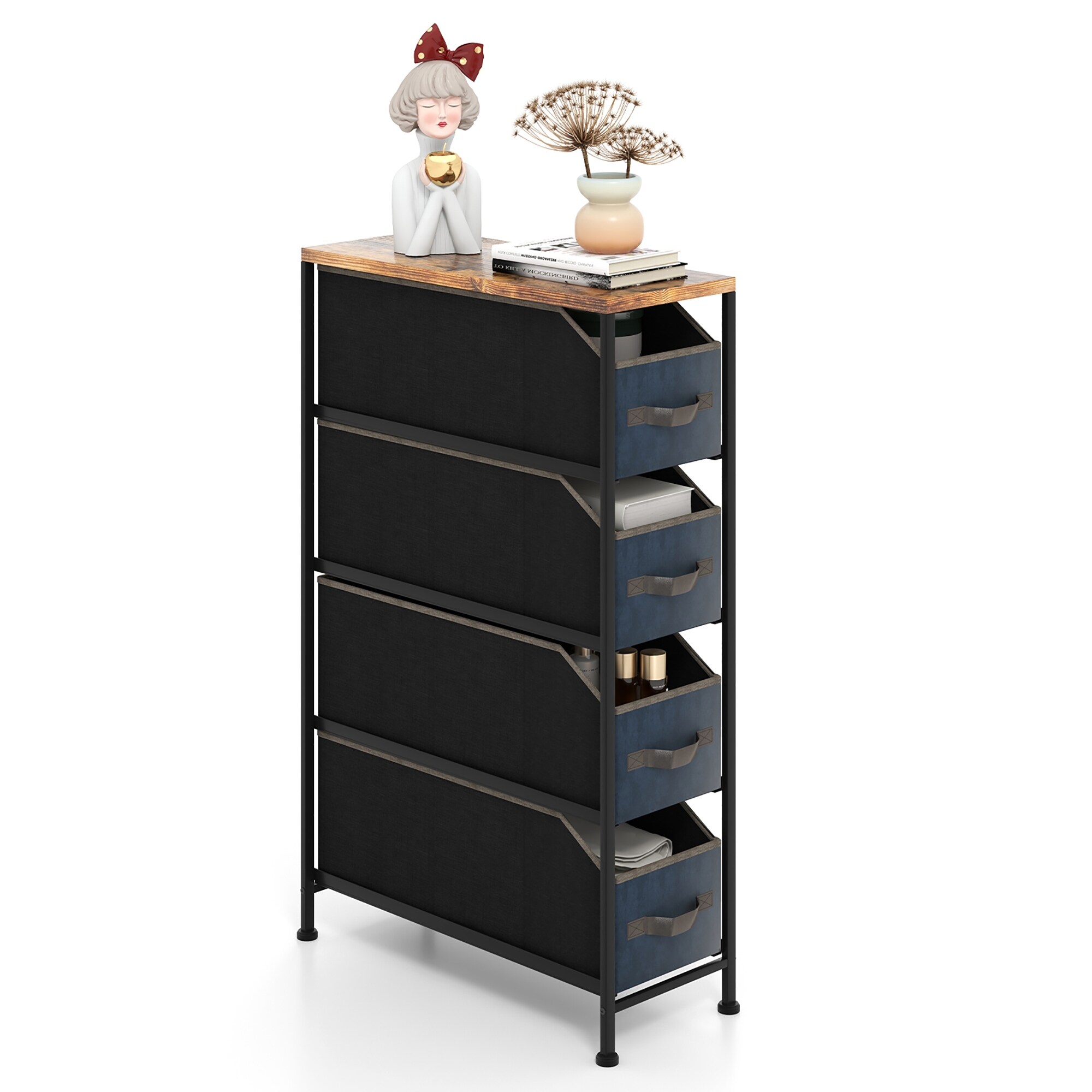 Costway Vertical Narrow Dresser Organizer Closet Storage Cabinet with - - 37207317 - Mycitystee