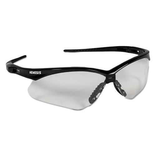 KleenGuard Nemesis Safety Glasses， Black Frame， Clear Lens (25676) - Mycitystee