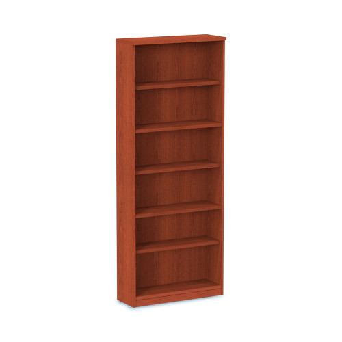 Alera Valencia Series Bookcase， Six-Shelf， 31.75w x 14d x 80.25h， Medium Cherry (VA638232MC) - Mycitystee