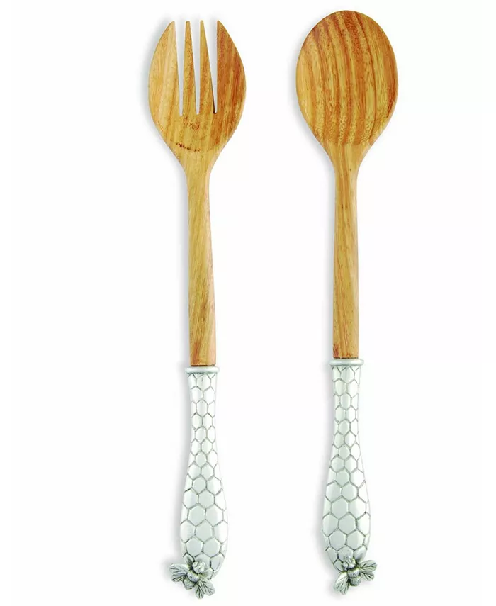 Vagabond House Pewter Little Bees Salad Server Set， Bowl Sold Separately - Mycitystee