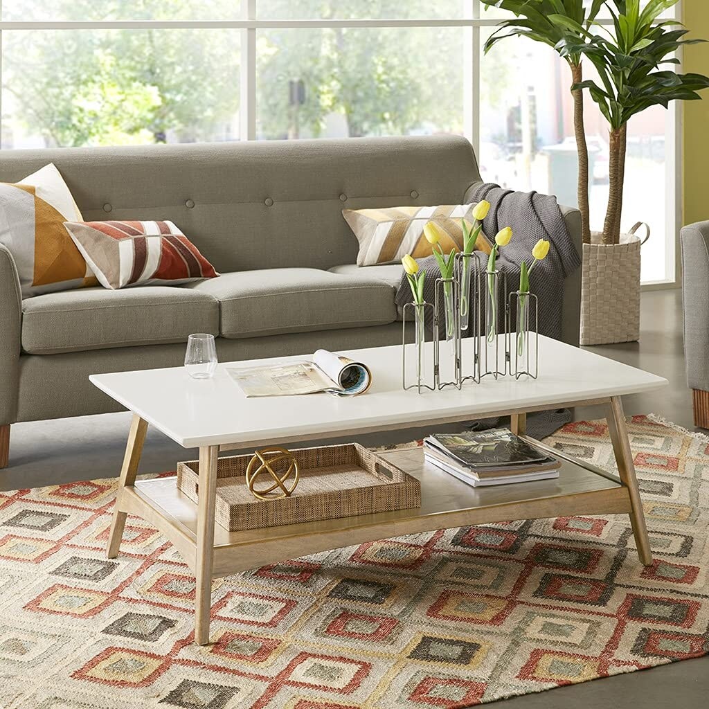 Park Parker Coffee Table with White and Natural Finish MP120-1063 - as picture - Mycitystee
