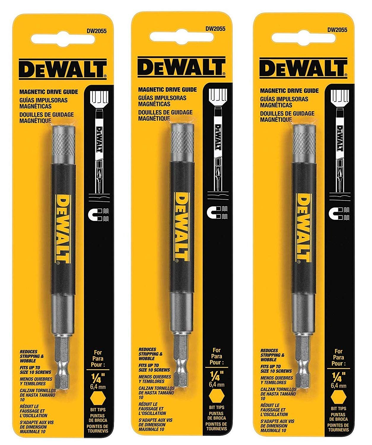 DEWALT DW2055 Magnetic Bit Tip Holder 3 Pack3 Pack - Mycitystee