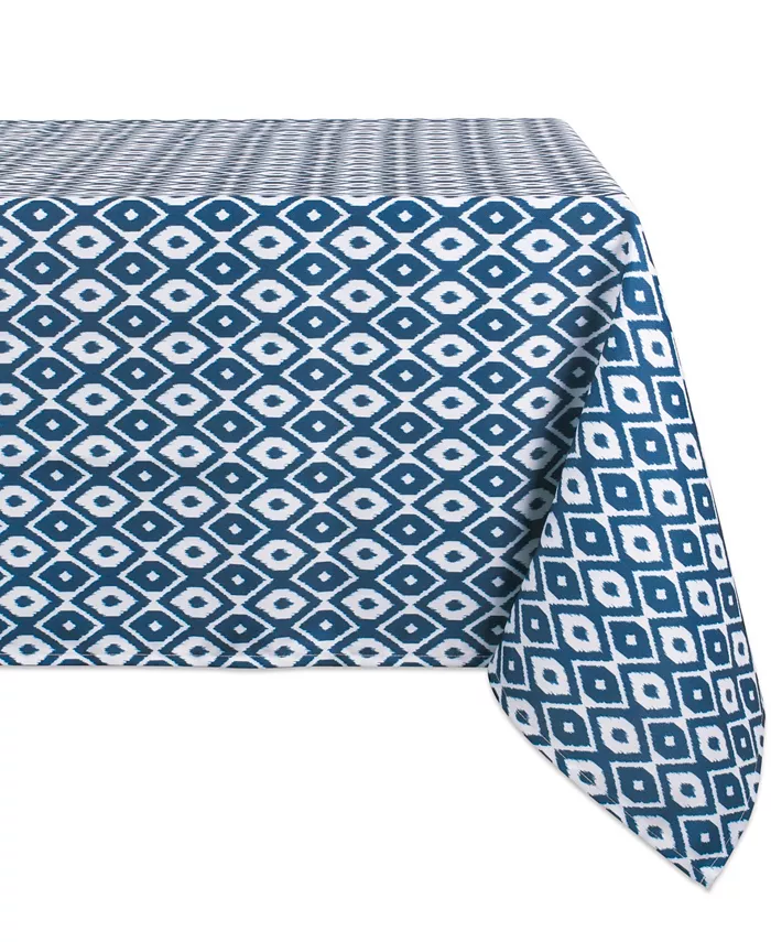 Design Imports Ikat Outdoor Tablecloth with Zipper 60
