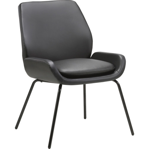 Lorell Bonded Leather U-Shaped Seat Guest Chair (68574) - Mycitystee