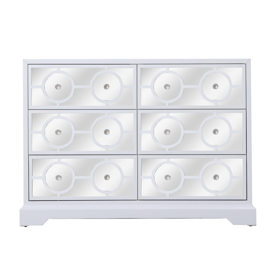 48 in. 6 Drawer Mirrored Cabinet - - 25458831 - Mycitystee