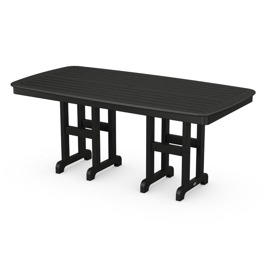 POLYWOOD Nautical 37 X 72-Inch Dining Table in Black - Mycitystee