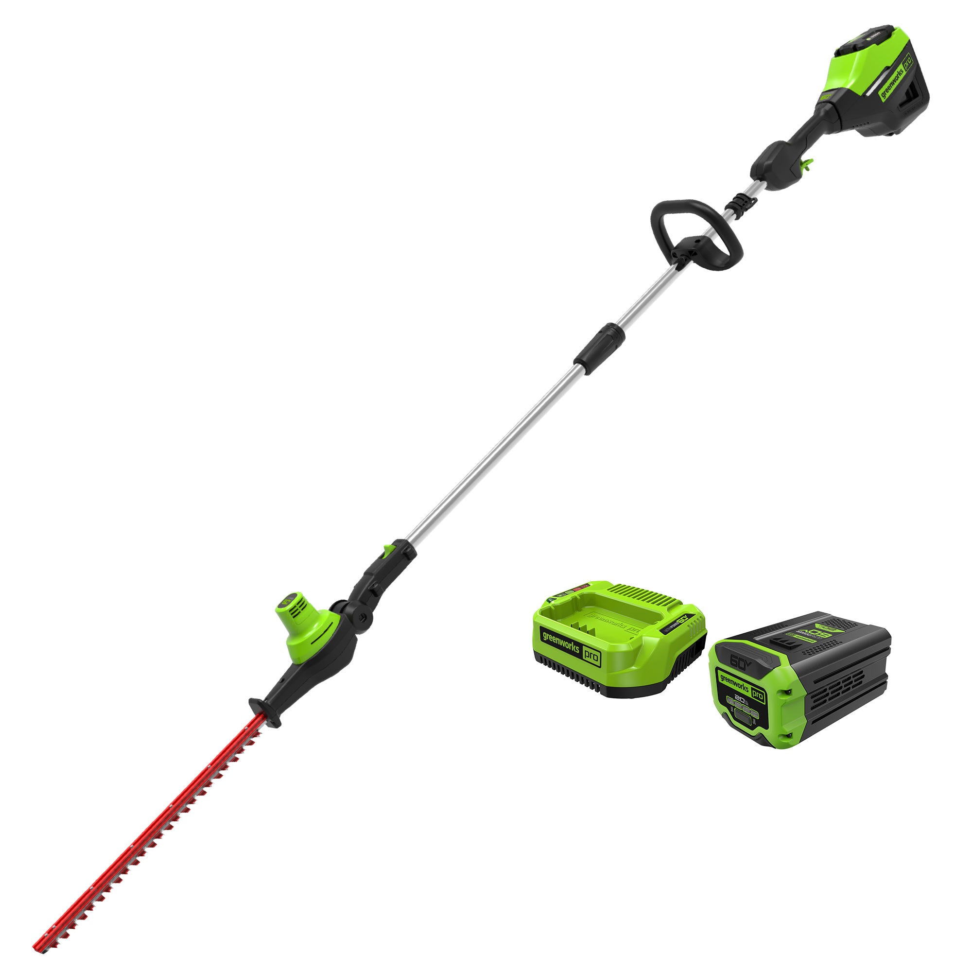 60V 20'' Cordless Pole Hedge Trimmer  Battery | Greenworks Tools - Mycitystee