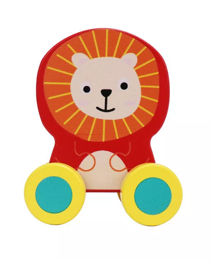 Leo Friends Wooden Little Leo Lion Vehicle Toy， Perfect Christmas or Birthday Present - Mycitystee