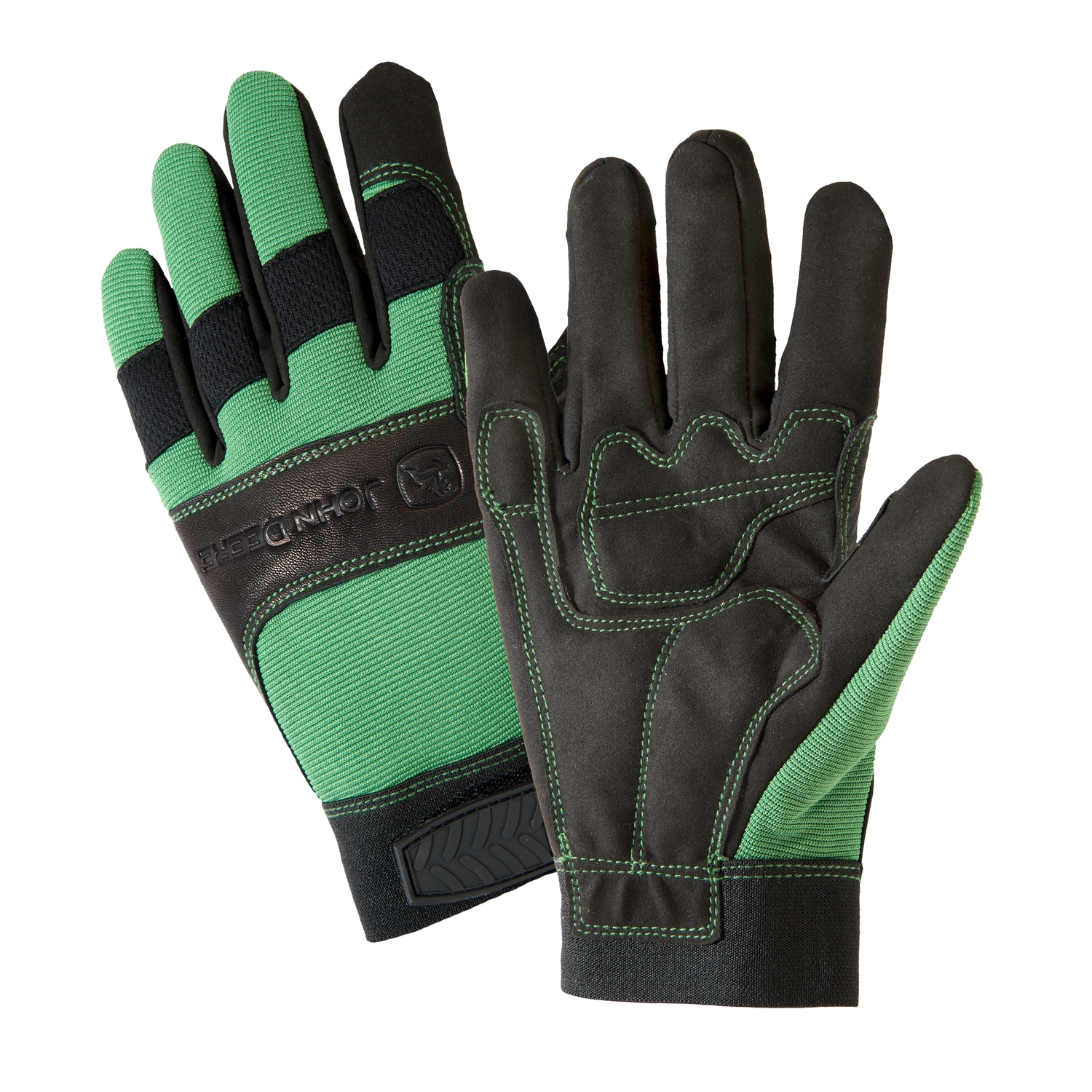 West Chester John Deere Hi-Dexterity Work Gloves Black/Green XL 1 pair - Mycitystee