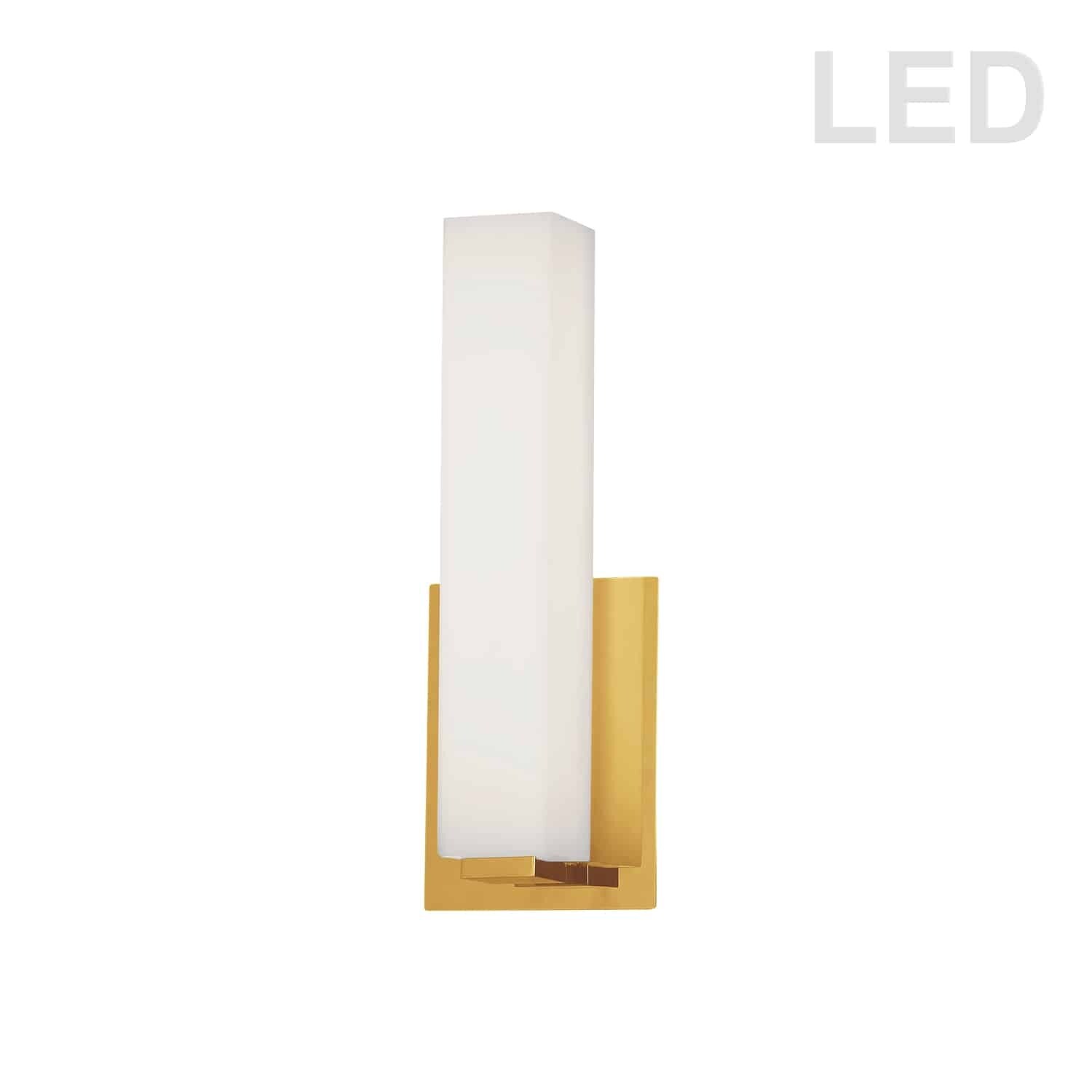 Dainolite 12W Contemporary Aged Brass Luxury vanity lights Modern Bathroom Vanity Light Integrated LED - Mycitystee