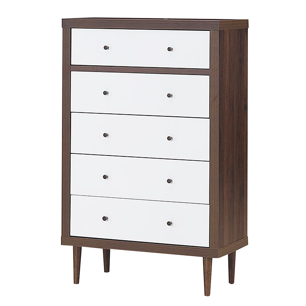 Costway 5 Drawer Dresser Wood Chest of Drawers Storage Freestanding - - 30669378 - Mycitystee