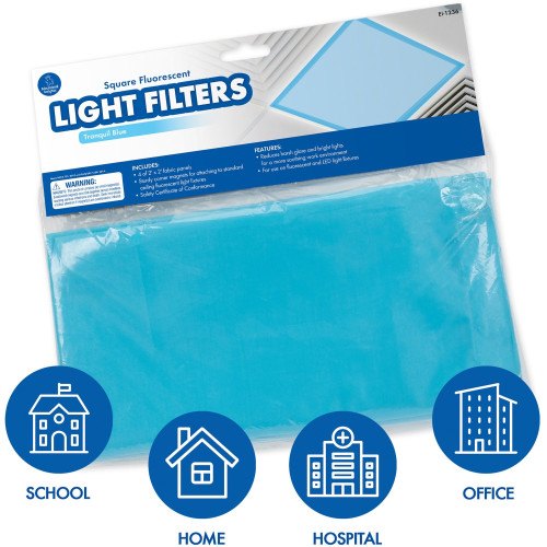 Educational Insights Square Fluorescent Light Filters (Tranquil Blue) (1236) - Mycitystee