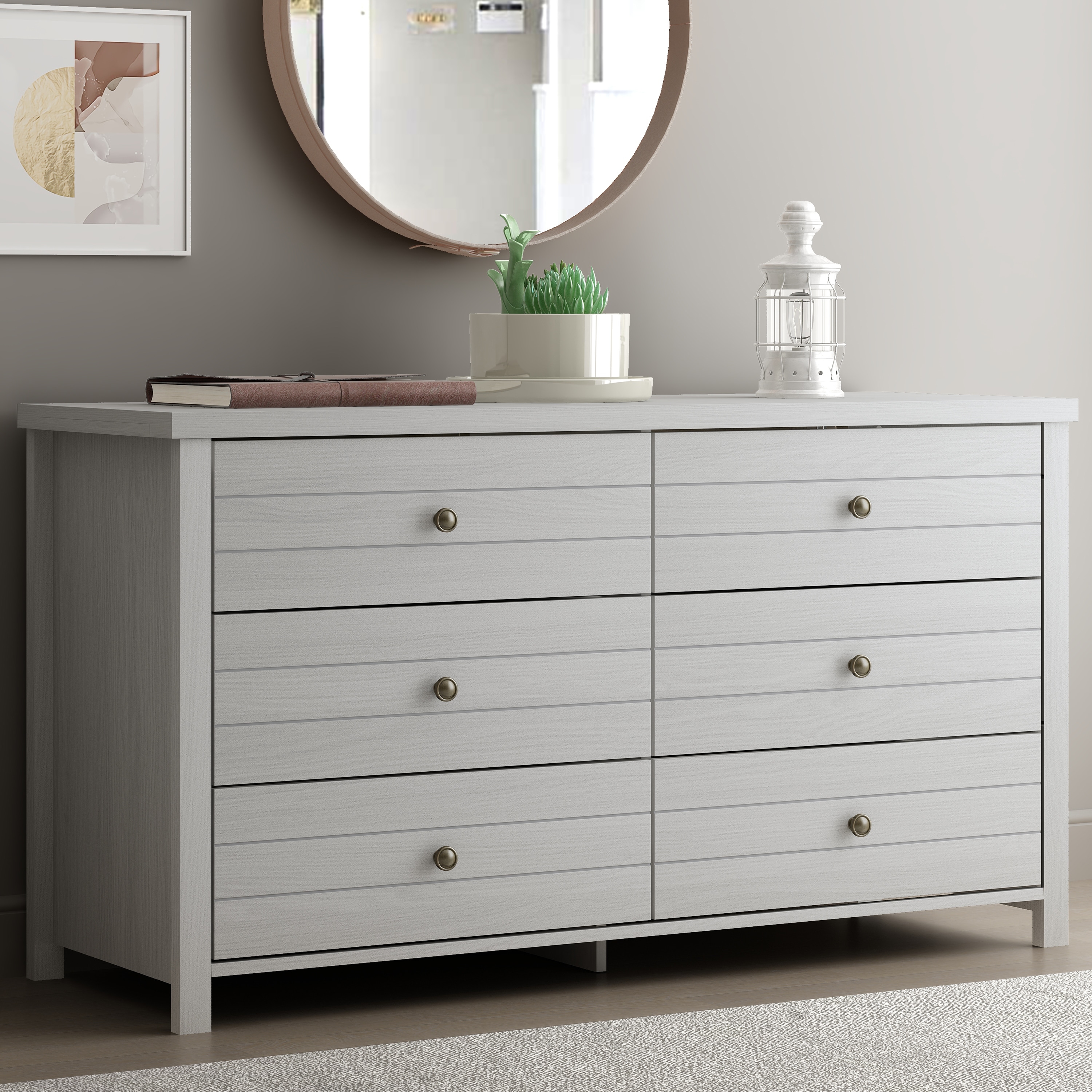 Living Essentials by Hillsdale Harmony Wood 6 Drawer Dresser - - 35690075 - Mycitystee